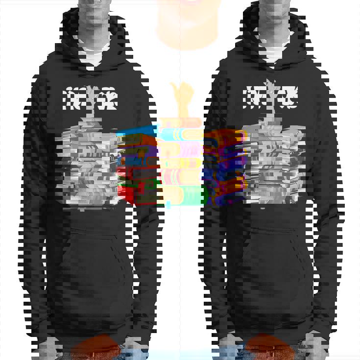 Bokish Books Lover Bookworm Library Reading Lovers Im Ok Reading Funny Designs Funny Gifts Hoodie