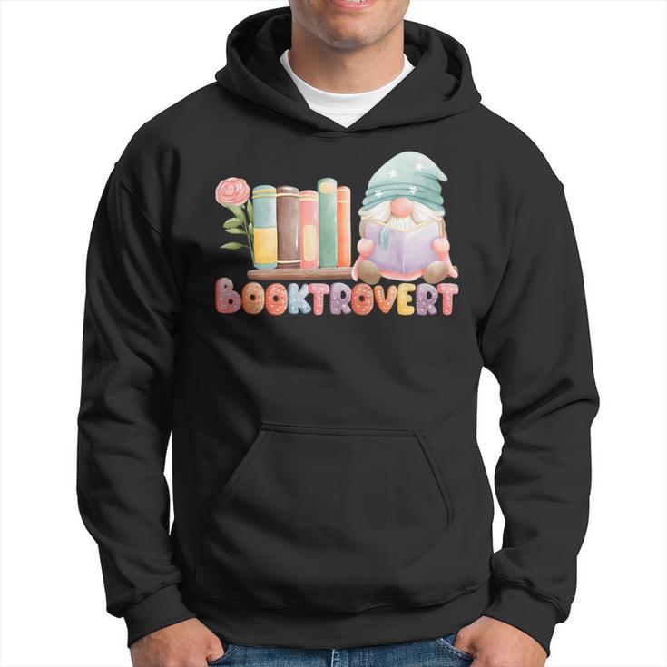 Booktrovert Gnome Book Lovers Gnome Reading A Book Cute Reading Funny Designs Funny Gifts Hoodie
