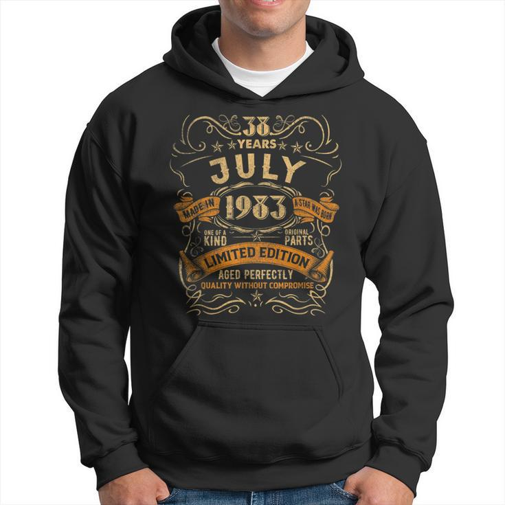 Born In July 1983 38Th Birthday Gift Party 38 Years Old Hoodie