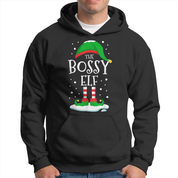 The Bossy Elf Christmas Family Matching Xmas Group Hoodie