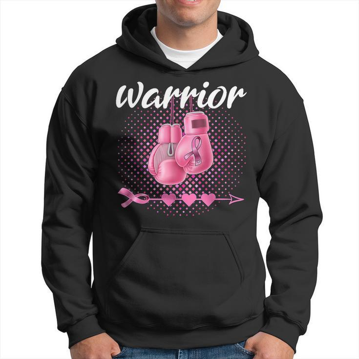 Breast Cancer Awareness Pink Boxing Gloves Warrior Hoodie