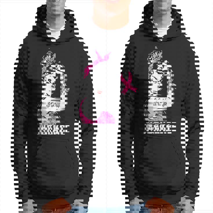 Breast Cancer Warrior Unbreakable Breast Cancer Awareness Hoodie