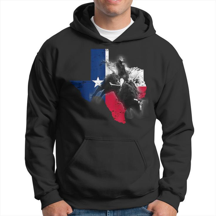 Bull-Riding For Men Texas Ranch Rider Cowboy Texan Lone Star  Texas Funny Designs Gifts And Merchandise Funny Gifts Hoodie