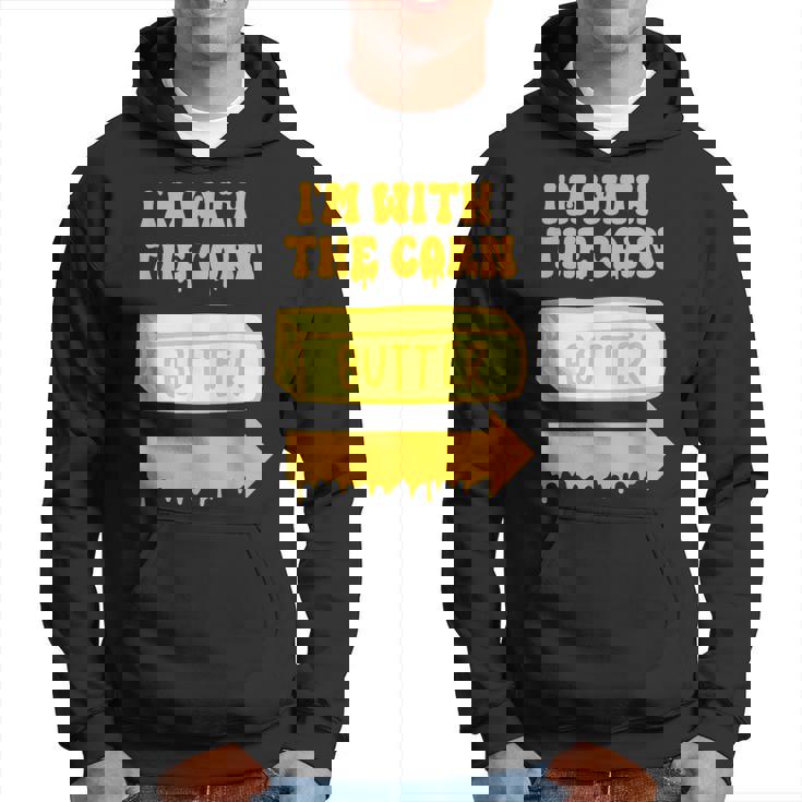 Butter Costume I'm With The Corn Couples Halloween Costume Hoodie