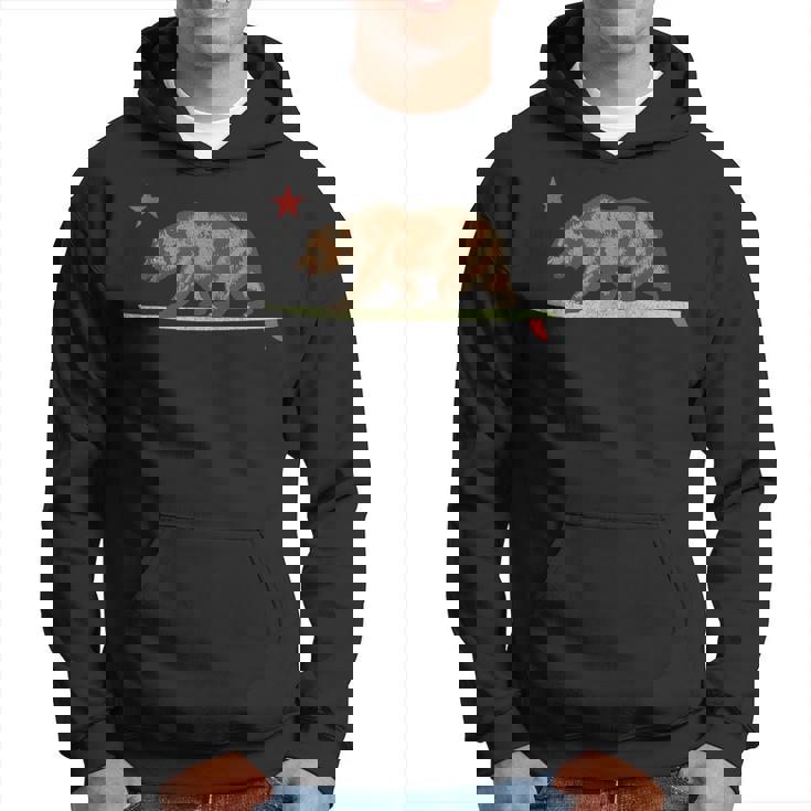 California Surfing Bear Surfboard State Flag Sweatshirt Back