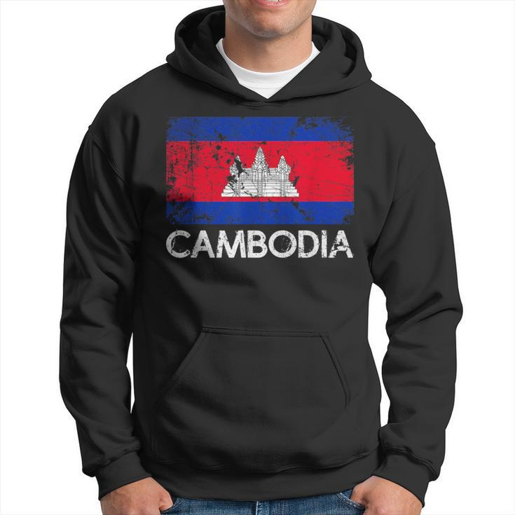 Cambodian Flag Vintage Made In Cambodia Hoodie