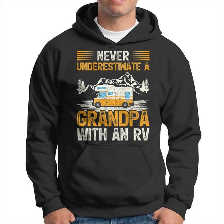 Camping Lover Never Underestimate A Grandpa With An Rv Hoodie