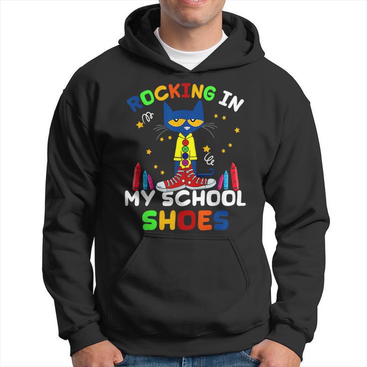 Cat Rocking I N My School Shoes Back To School Cat Lover Hoodie