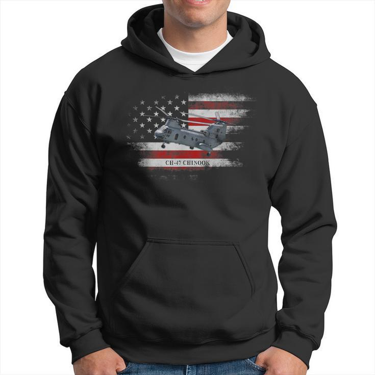 Ch-47 Chinook Helicopter Usa Flag Helicopter Pilot Gifts  Hoodie