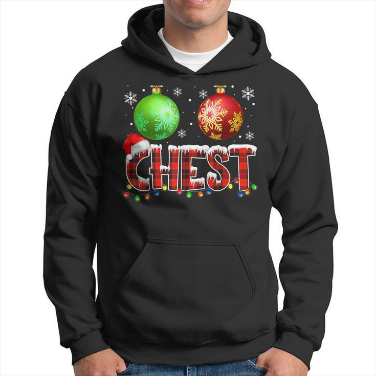 Chestnuts Matching Couples Christmas Lights Nuts Chest Hoodie