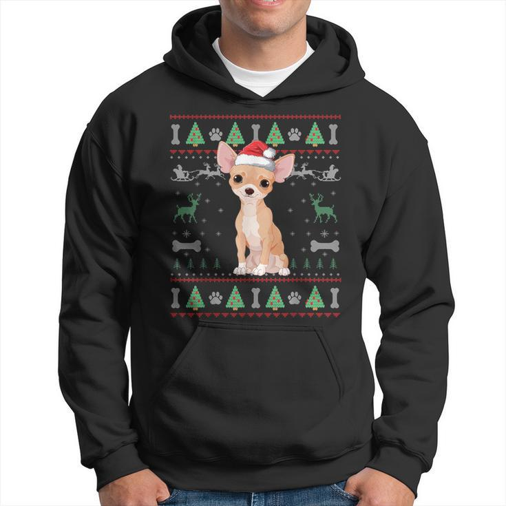 Chihuahua Ugly Christmas Sweater Santa Dog Lover Hoodie