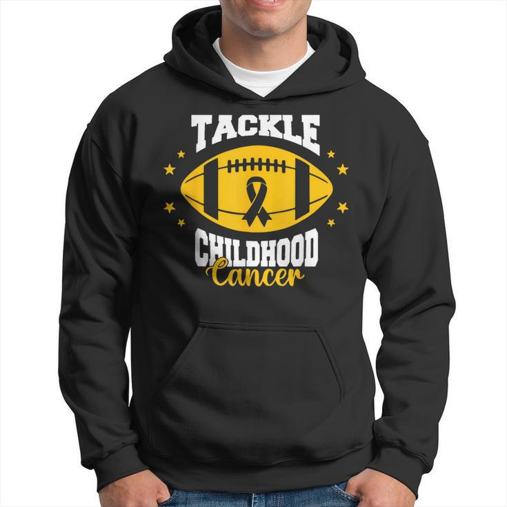 Childhood Tackle Childhood Cancer Awareness Football Gold Hoodie