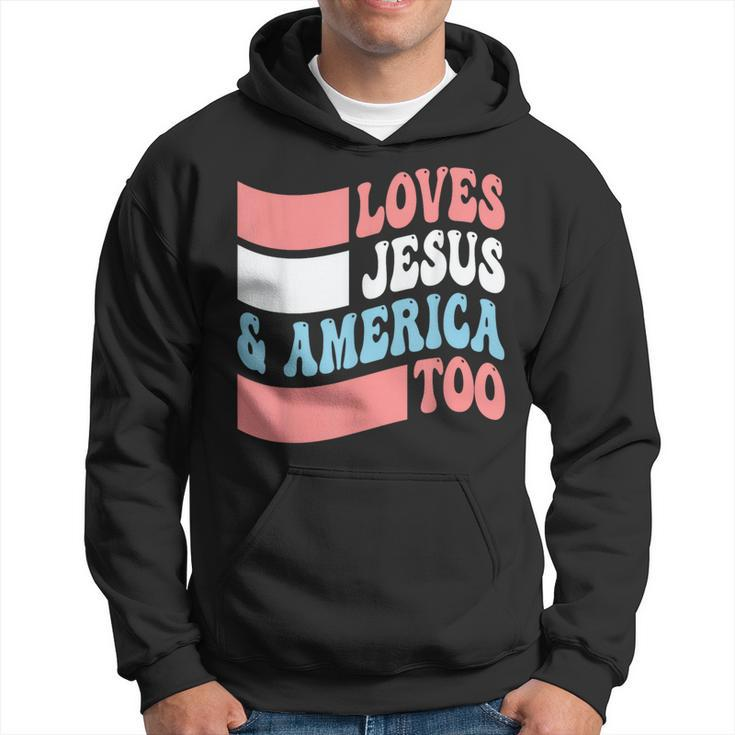 Christian Loves Jesus And America Too 4Th Of July  Hoodie