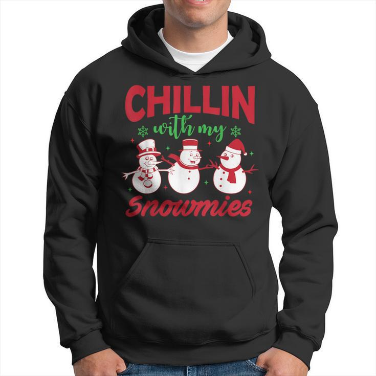 Christmas Chillin With My Snowmies Snowman Hoodie