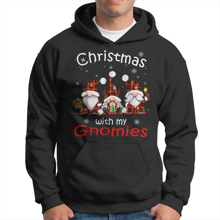 Christmas With My Gnomies Buffalo Red Plaid Gnome For Family Hoodie