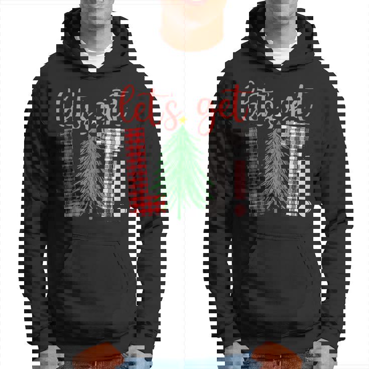 Christmas Let's Get Lit Festive Alcohol Hoodie