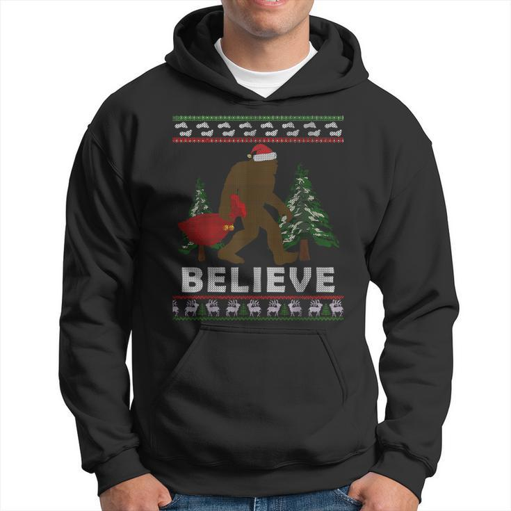 Christmas Sasquatch Santa Bigfoot Believe Yeti Xmas Hoodie