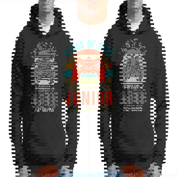 Class 2025 Junior Level Unlocked Gaming Graduate First Day Hoodie