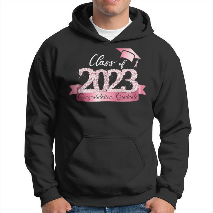 Class Of 2023 Congratulations Graduate Pink Black Outfit  Hoodie
