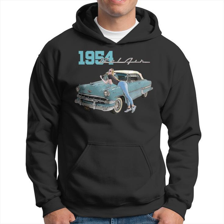 Classic Cars 1954 Belair 50S Convertible Car Collectors Hoodie