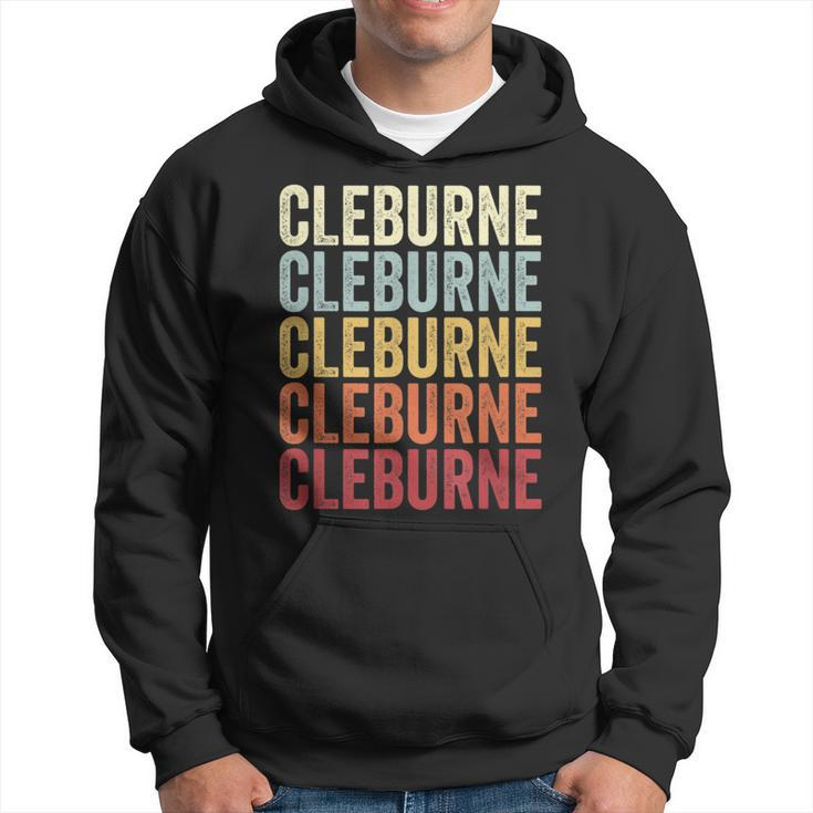 Cleburne Texas Cleburne Tx Retro Vintage Text Hoodie