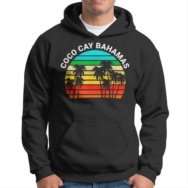 Coco Cay Bahamas Vintage Sunset Palm Trees Hoodie