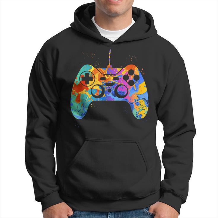 Colorful Gamer Graphic Gaming Controller Graphic Hoodie