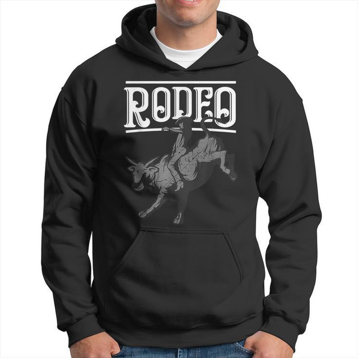 Cool Rodeo Funny Bull Rider Cowboy Cattle Ride Lover Outfit Hoodie