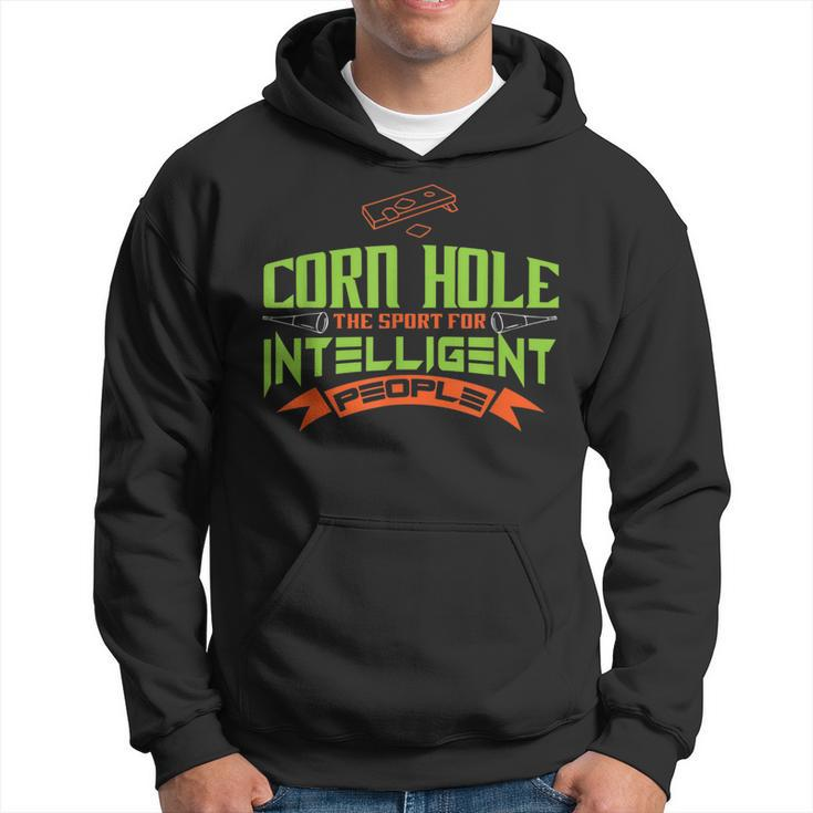 Corn Hole The Sport For Intelligent People Funny T Corn Funny Gifts Hoodie