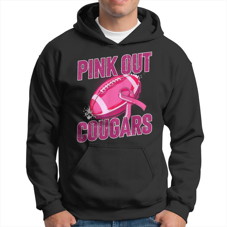 Cougars Pink Out Football Tackle Breast Cancer Hoodie