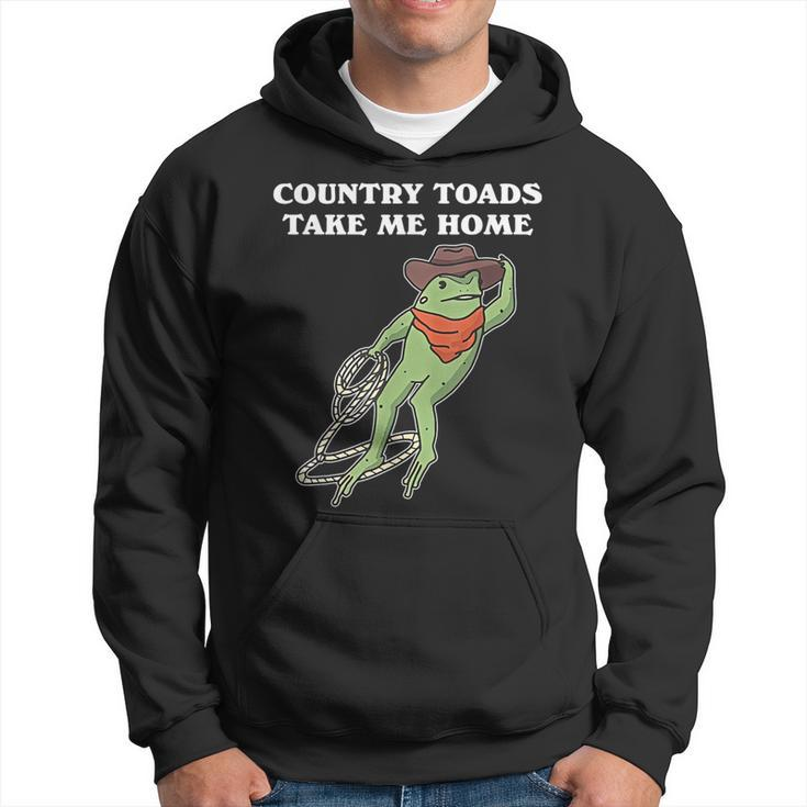 Country Toads Take Me Home Cowboy Frog Western Hoodie