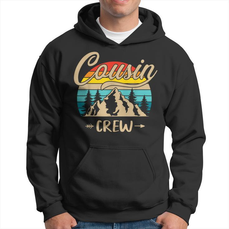 Cousin Crew Camping Sunset Summer Camp Retro Matching Trip Hoodie