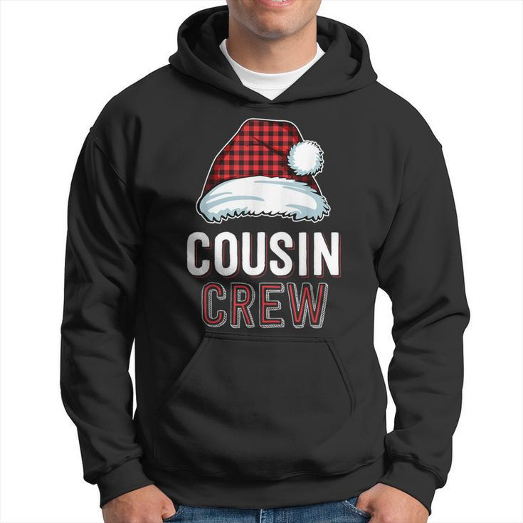 Cousin Crew Red Buffalo Plaid Family Matching Christmas Hoodie