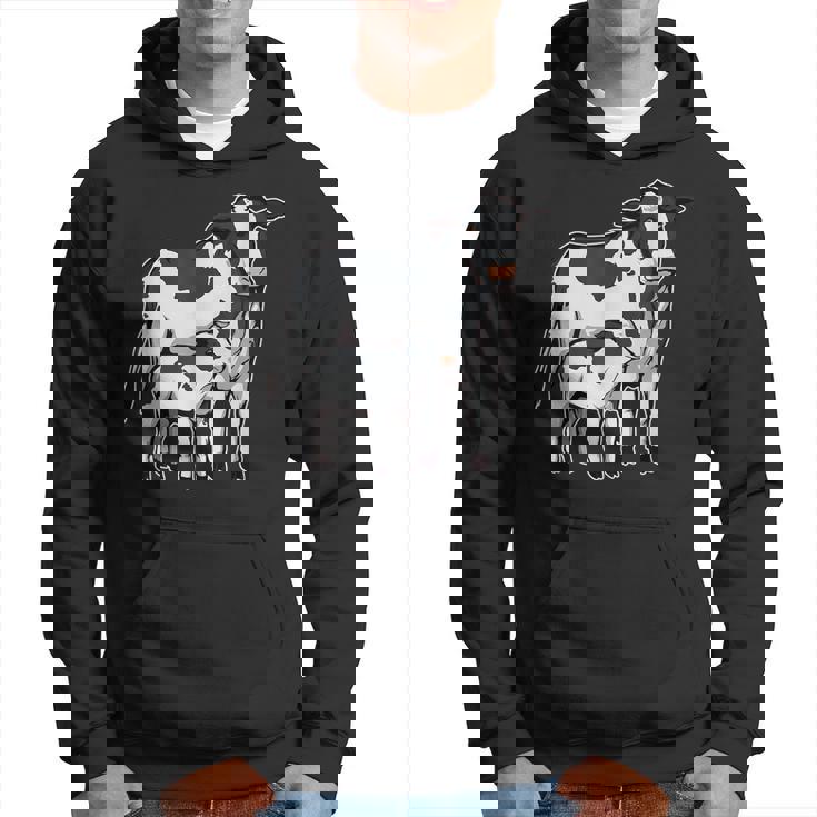 Cow And Calf Cattle Farmer Cow Hoodie