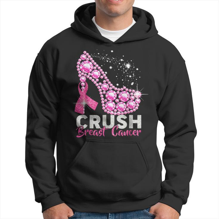 Crush Breast Cancer Pink Bling High Heels Breast Cancer Hoodie
