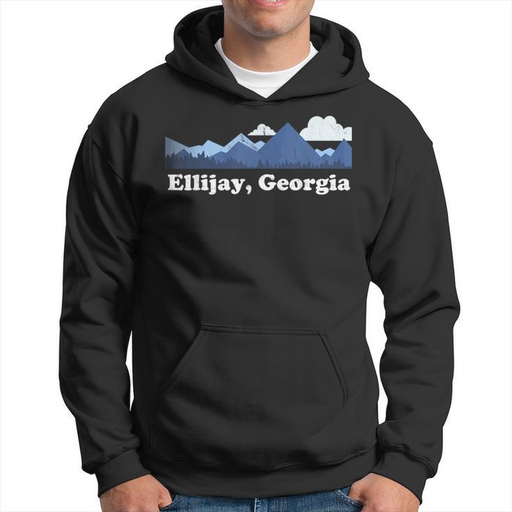 Cute Ellijay Georgia Ga Retro Blue Ridge Mountains Hoodie