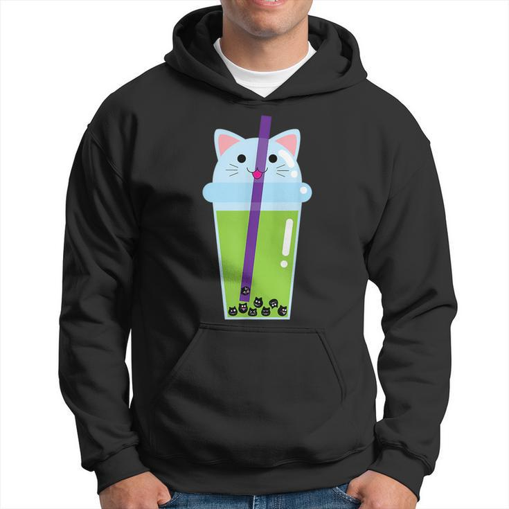 Cute Kawaii Bubble Tea Boba Milk Tea Cat Lover Gift Kit-Tea Gifts For Cat Lover Funny Gifts Hoodie