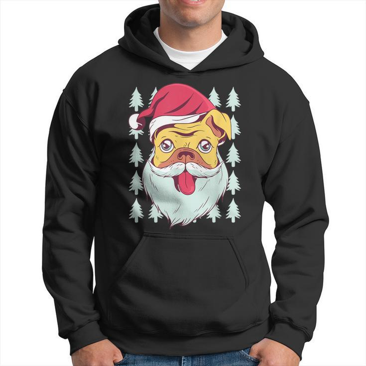 Cute Pug Santa Dog Ugly Christmas Sweater Meme Hoodie