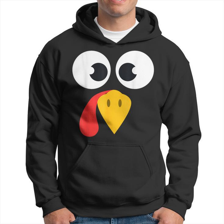 Cute Turkey Face Matching Family Costume Thanksgiving Day Hoodie