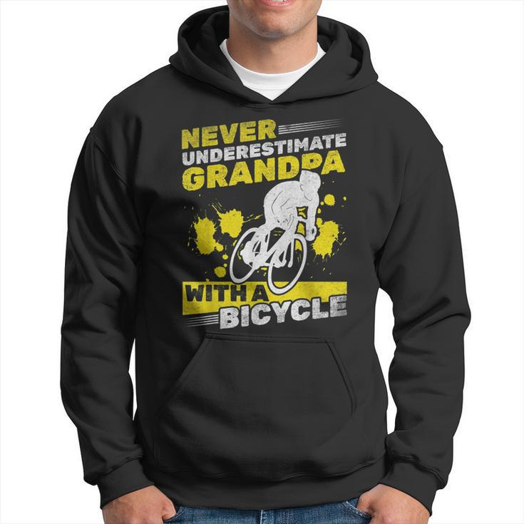 Cycling Grandpa Never Underestimate Grandpa With A Bicycle Gift For Mens Hoodie