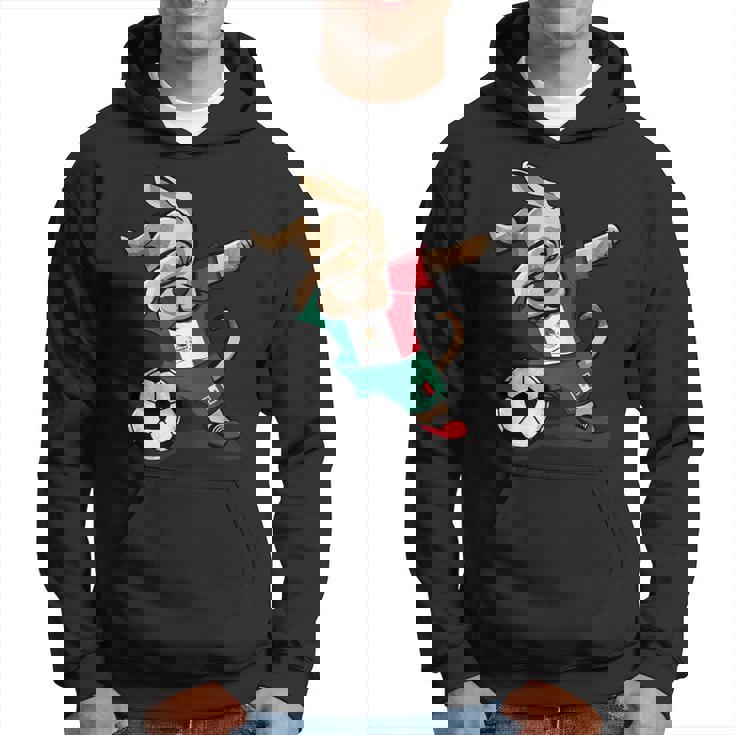 Dabbing Dog Mexico Soccer Fans Jersey Mexican Football Lover Hoodie