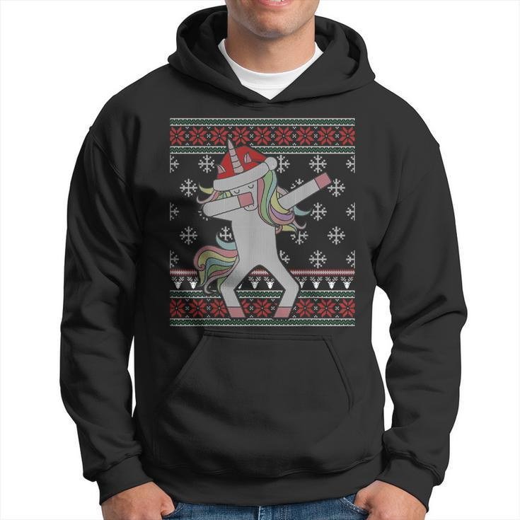 Dabbing Unicorn Ugly Christmas Sweater Dab Trend Hoodie