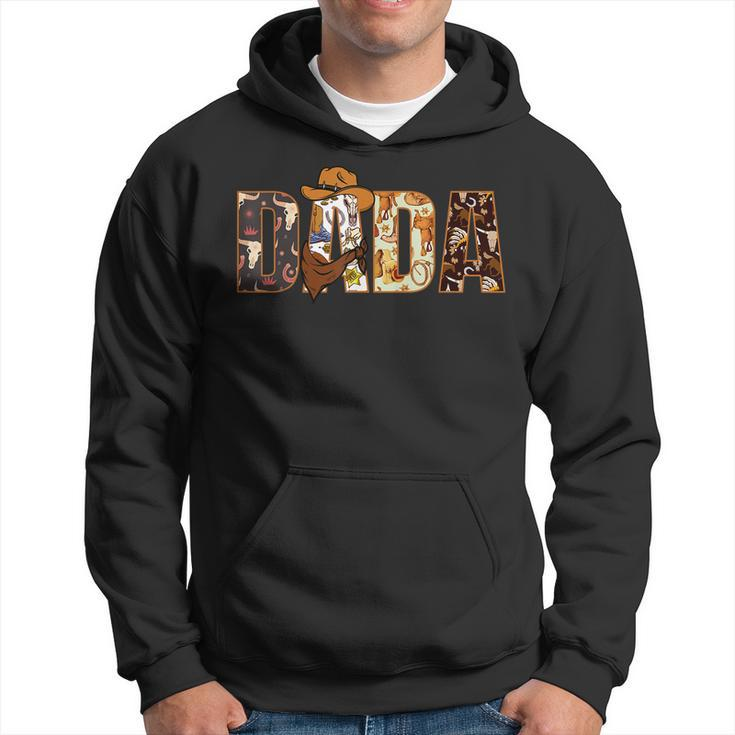 Dada Cowboy Western First Rodeo Birthday Party Decorations Hoodie