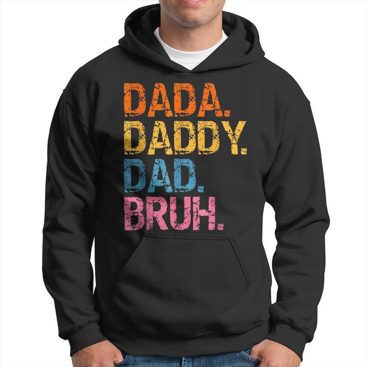 Dada Daddy Dad Bruh Fathers Day 2023 Retro Vintage Funny  Hoodie
