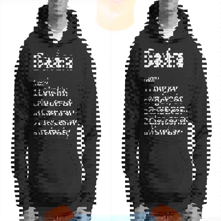 Davina Definition Personalized Name Funny Birthday Gift Idea Hoodie