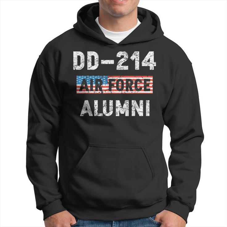 Dd214 Air Force Alumni Veteran American Flag Military Gift  Hoodie
