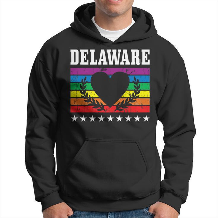 Delaware Pride Flag Pride Month Lgbtq Flag Lgbt Community De   Hoodie