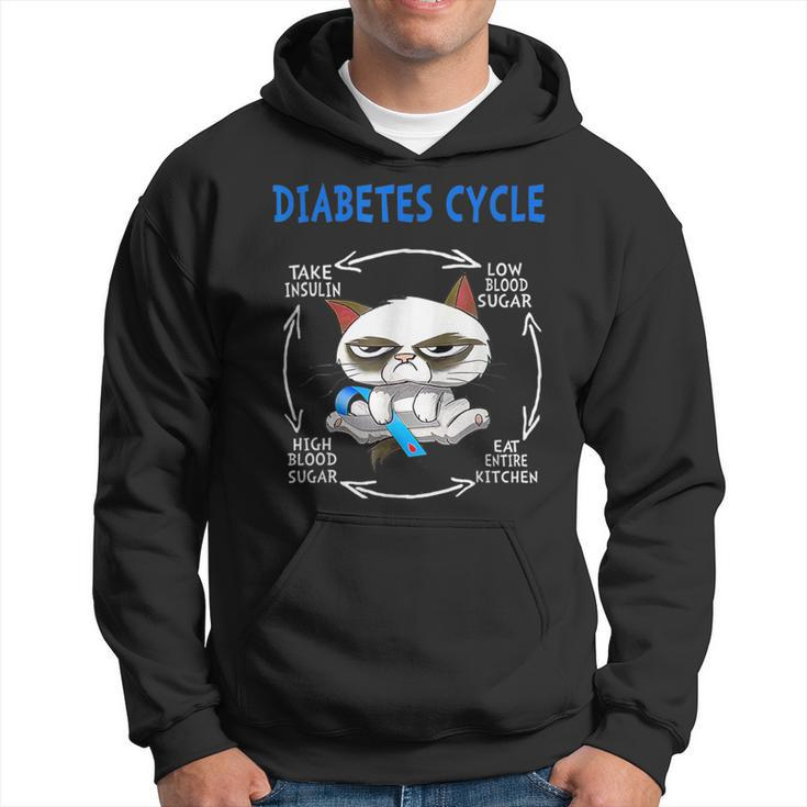 Diabetes Cycle Diabetes Awareness Cat Outfits Hoodie