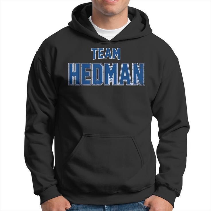 Distressed Team Hedman Surname Gift Proud Family Last Name Hoodie