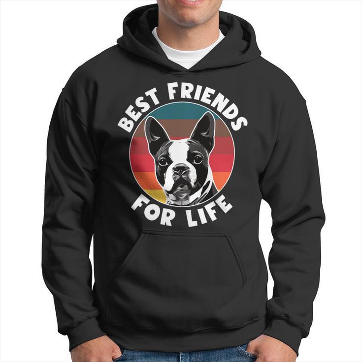 Dog Boston Terrier Best Friends For Life Boston Terrier Hoodie